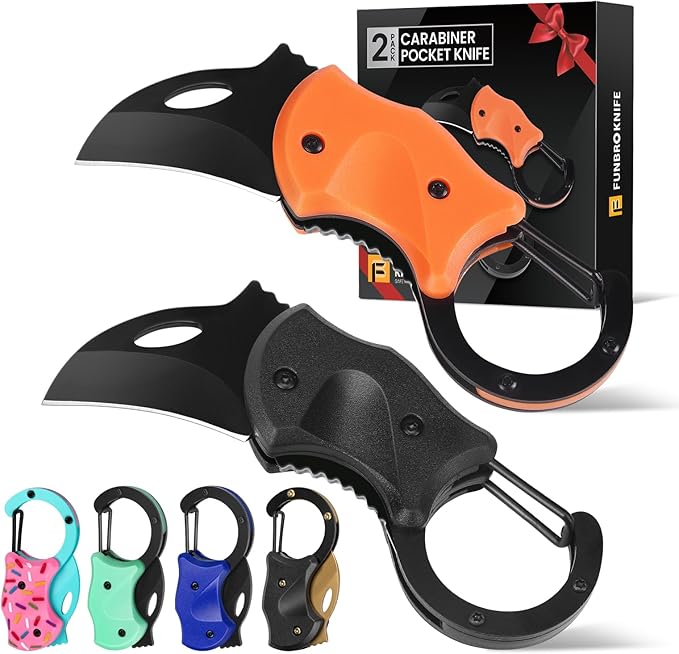 FUNBRO 2 Pack Small Pocket Knife Gifts for Men & Women