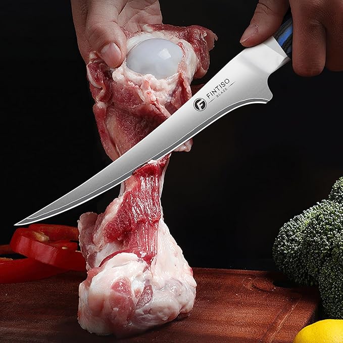 Fillet Knife 7 Inch,2026 New Upgrade High Carbon Stainless Steel Fillet Knife,Handles Made From G10 Material Are More Ergonomic Professional Japanese Fish Knives for Meat Poultry Cutting