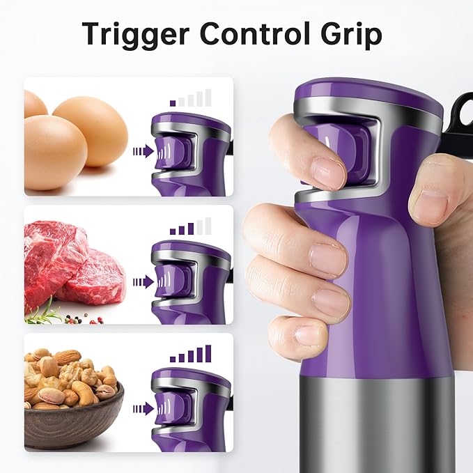 Turelar Immersion Blender Handheld 5 in 1 Hand Blender Set 1100W Heavy Duty
