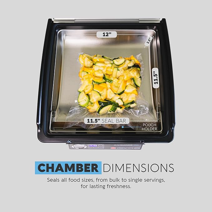 Avid Armor USV32 Chamber Vacuum Sealer Machine – 11.5" Sealing Bar, Glass Lid, Seal Meats, Soups, Sauces & Liquids, Marinate in Minutes, Sous Vide Ready, Accessory Hose Included, Stainless Steel