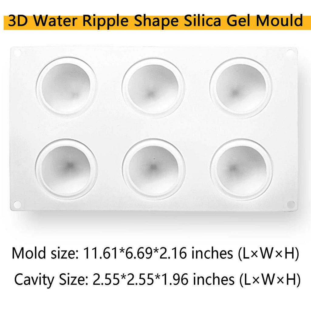 OCPO Kitchen Teardrop Silicone Mold for Baking Mousse Cake, 6 Cavities