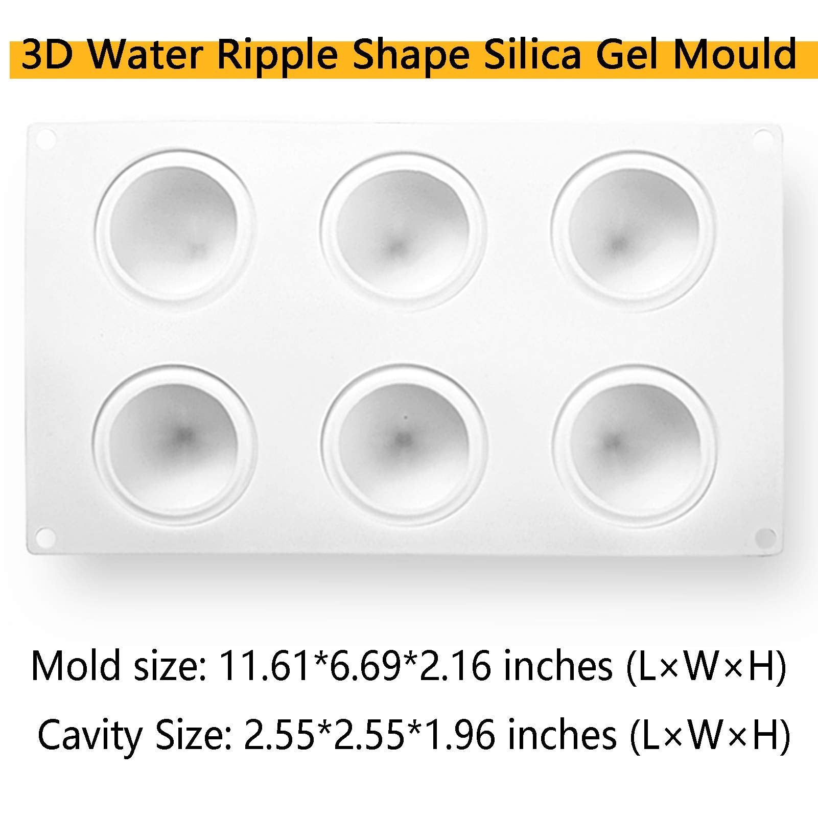 OCPO Kitchen Teardrop Silicone Mold for Baking Mousse Cake, 6 Cavities