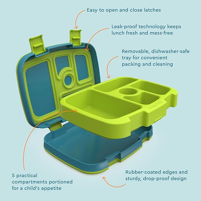 Bentgo Kids Prints Leak-Proof 5-Compartment Bento-Style Kids Lunch Box