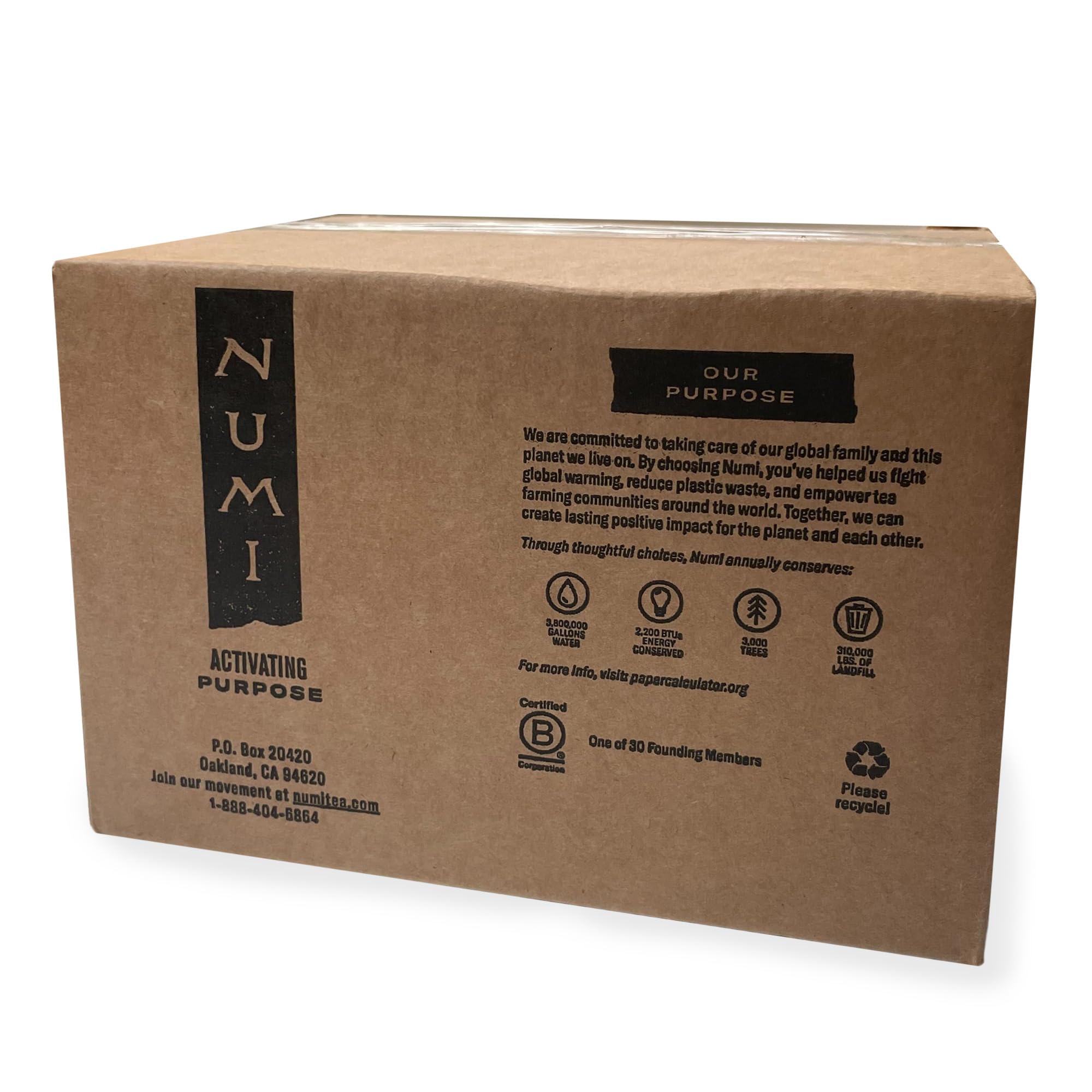 Numi Organic Ginger Lemon Decaf Green Tea, 100 Tea Bags