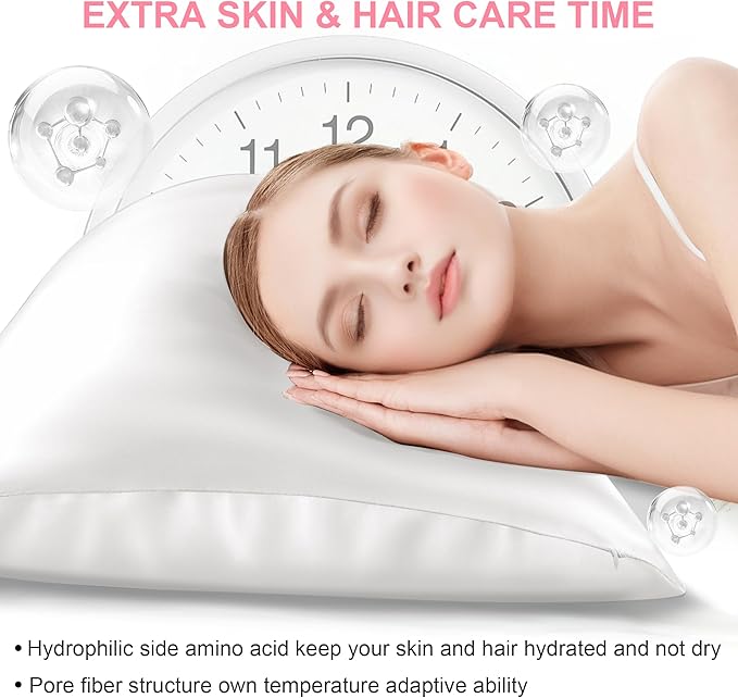 Silk Pillow Cases King Size with Hidden Zipper, Mulberry Silk Pillowcase for Hair and Skin, Smooth and Soft Breathable Cooling Silk Satin Pillow Covers for Sleeping, Gifts for Women, Ivory