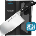 Cutluxe Cleaver Knife, 7" Meat Cleaver Butcher Knife for Meat Cutting