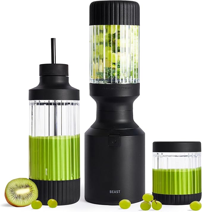 Beast Mighty 850 Plus Personal Blender, XL Vessel, Carbon Black, 850W
