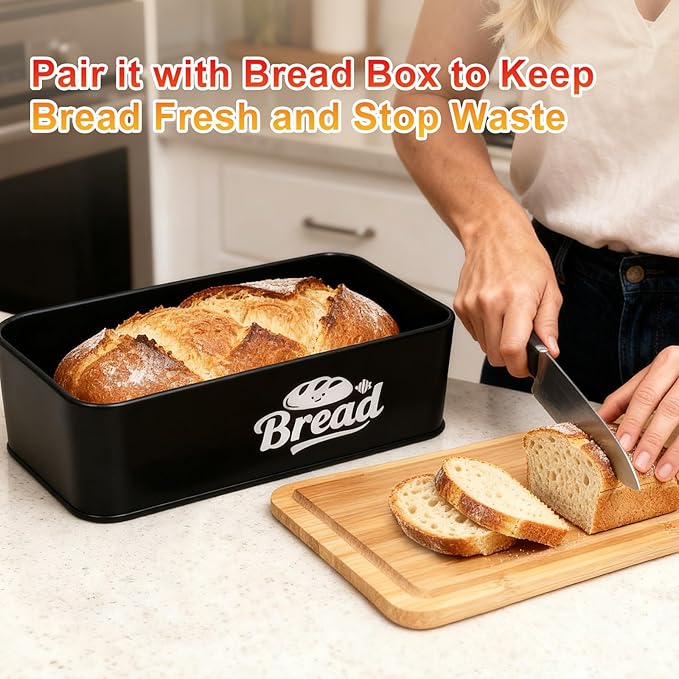 ARC Dutch Oven for Bread Baking Includes Bread Box & Heat-Resistant Oven Mitts, 3.6QT Oval Cast Iron Bread Loaf Pan with Lid, Bread oven for Sourdough, Sourdough Starter Kit
