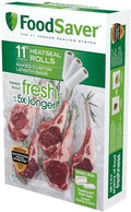 FoodSaver Custom Fit Vacuum Sealer Rolls, Airtight Food Storage and Sous Vide Rolls, BPA-Free, 11 x 16' (Pack of 3)