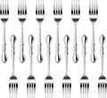 New Star Foodservice Rose Pattern 18/0 Stainless Steel Dinner Fork, 7.2-Inch, Set of 12, Commercial Grade