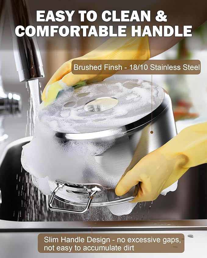 Cooks Standard Professional 8 Quart Stainless Steel Stock Pot with Lid