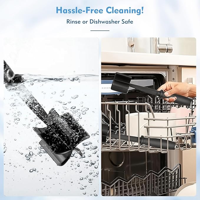 2-Pack Ground Beef Masher, Heat-Resistant Meat Masher with 5 Curved Blades