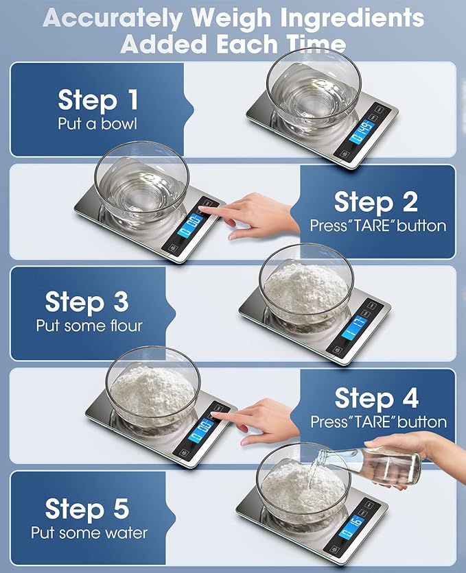 Nicewell Food Scale 22lb Digital Kitchen Scale for Cooking Baking