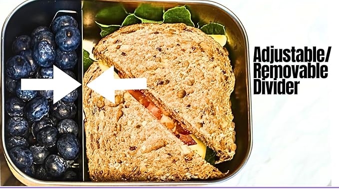 Modaniam Flexibento - Leak proof Stainless Steel Lunch Box | Stainless steel bento box | Lunch Containers with Lids Meal prep| Snack Containers |Metal lunch Box|Small|1 * 27 oz + 2 * 6.5oz