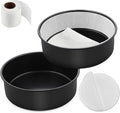 E-far 6 Inch Cake Pans, 3PCS Nonstick Small Cake Pans with Parchment Paper