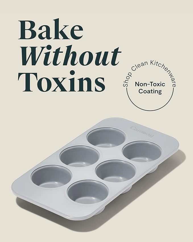Caraway Non-Stick Ceramic-Coated 6-Cup Muffin Pan