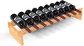 Wine Stack 9 Bottle Bamboo Stackable Small Wine Rack for Countertop, No Tools Assembly, Durable, Wine and Liquor Bottle Storage for Small Spaces