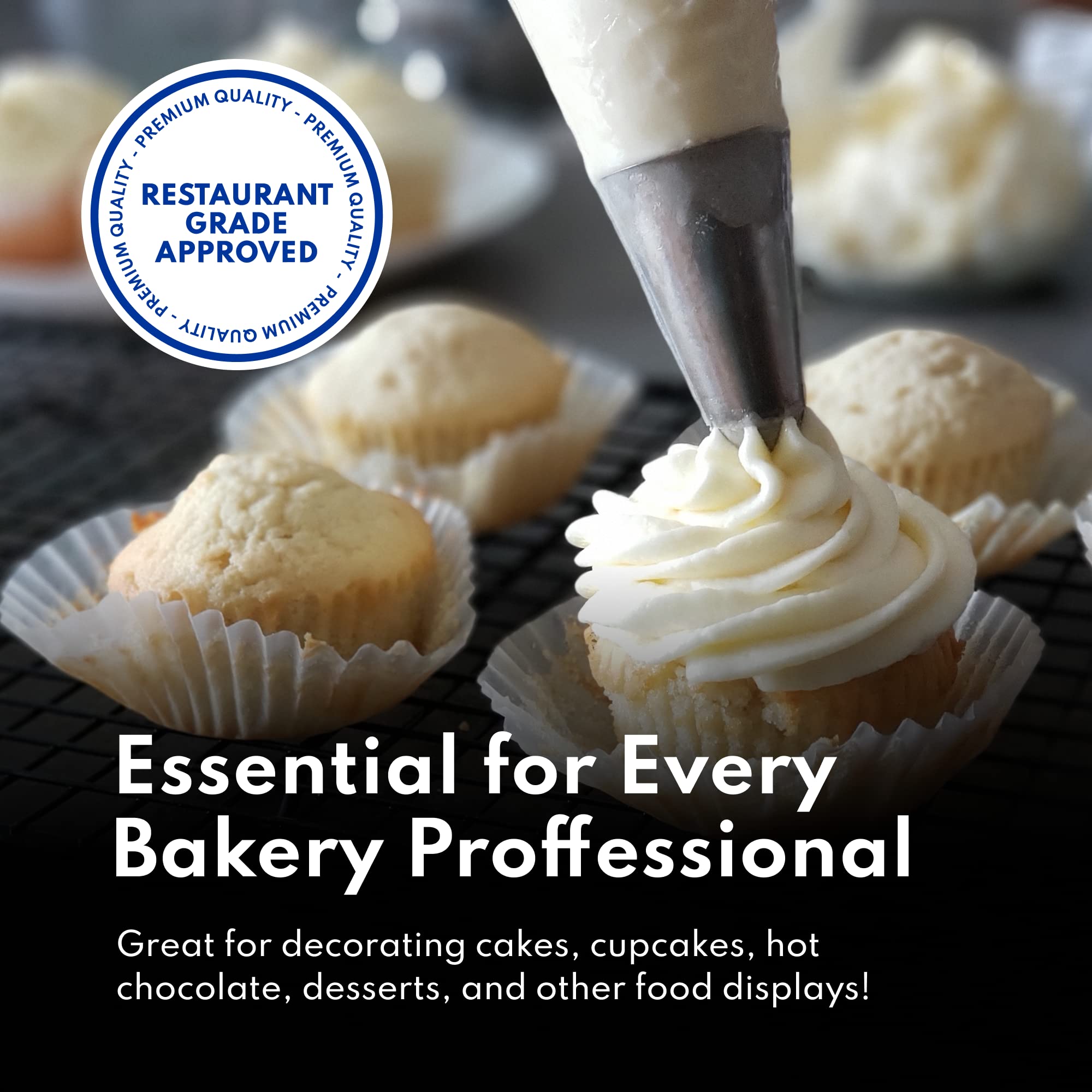 New Star Foodservice 10 Inch Bakery-Grade Plastic Pastry Bag, Reusable Cake Decorating and Piping Bag