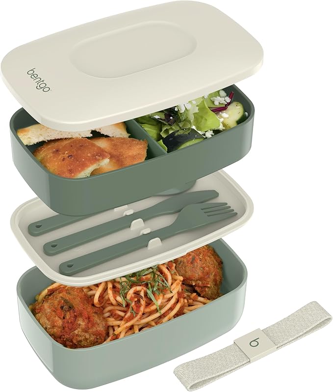 Bentgo Classic Stackable 3-Compartment Adult Bento-Style Lunch Box