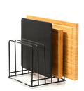 QSYZanZan Cutting Board Organizer(1 Pc),Kitchen Cabinet Dividers for baking sheets,Bakeware Holder with 5 Slots,Space Saving,for used to Baking Tray and Chopping Storage