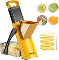 QYKIC Mandoline Slicer for Kitchen, Adjustable 0.1-8mm (6 in 1 Yellow)
