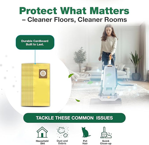 10 Replacements for Hoover HushTone Canister Vacuums Bags Part # AH10243, Fits Models: CH54013, CH54015, CH54113 & CH54115 (10 PACK) by Think Crucial