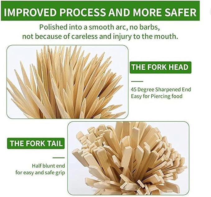 PFIEIFPO Bamboo Skewers, 200 PCS, 10 Inch, Premium Quality Craft, Paddle Design, Perfect for Cocktail Toothpicks, Kebabs, Grills, BBQ, Sandwiches, Fruits, Great Value Set