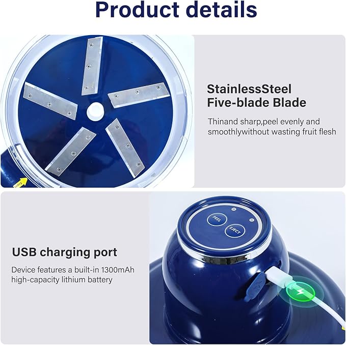 3DVASE Electric Grape Peeler Machine, One-Button Automatic Fruit Machine