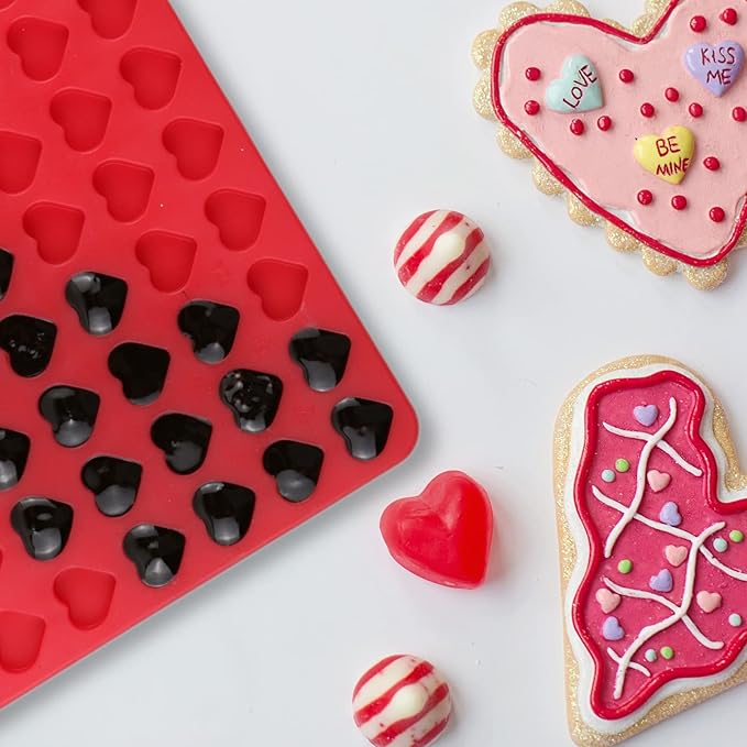 Amyandone Mini Heart Silicone Mold, 150 Cavities