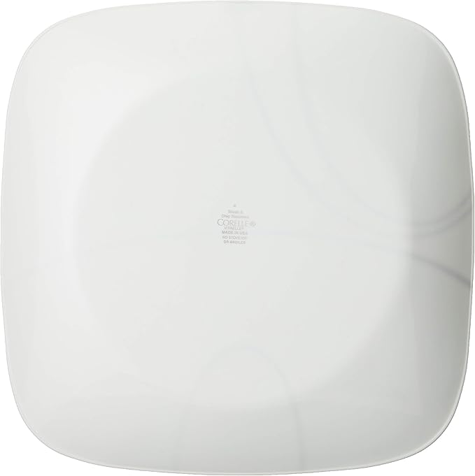 Corelle Square Simple Lines Dinner Plate Set, 6 Pack