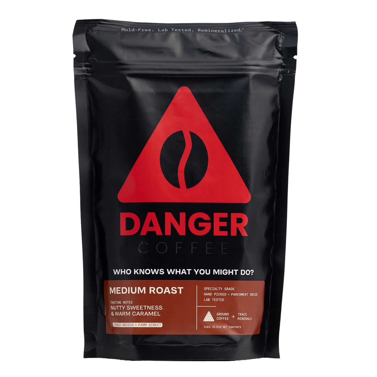 Danger Coffee Ground Mold Free Coffee by Dave Asprey | Dark Roast 10.9 oz
