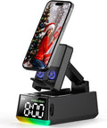 Bluetooth Speaker Birthday Gift for Men:Induction Cell Phone Stand Black