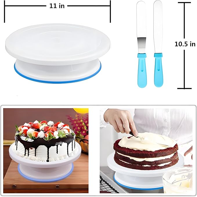 YOQXHY Cake Decorating Kit, 248 Pcs Baking Supplies (Blue)