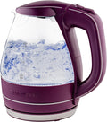 OVENTE 1.5L Glass Electric Kettle Water Boiler, Purple KG83P