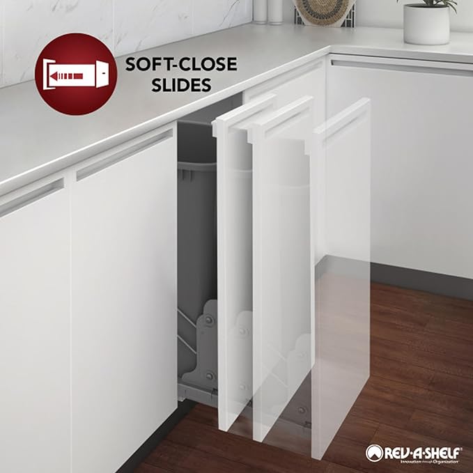 Rev-A-Shelf Pullout Bakeware Organizer w/Soft-Close, Min Opening 5.5" Wide