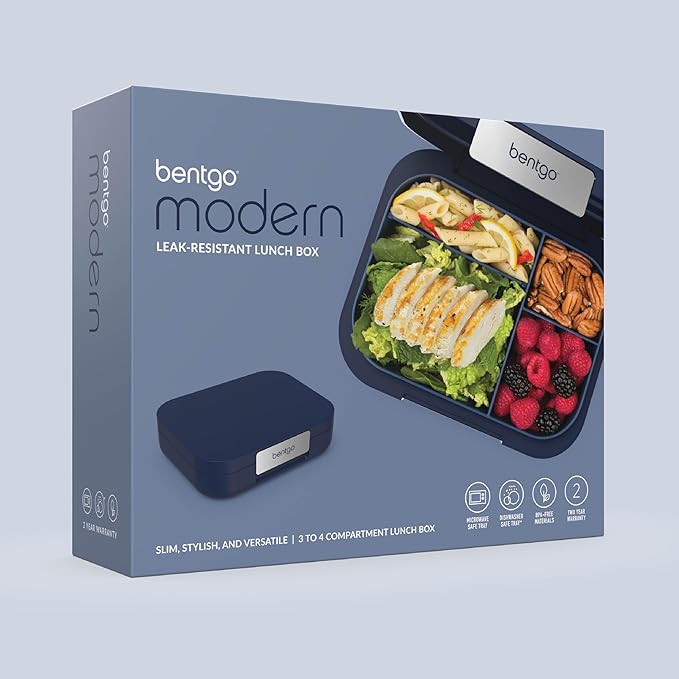 Bentgo Modern Adult Bento Lunch Box with 3-4 Compartments