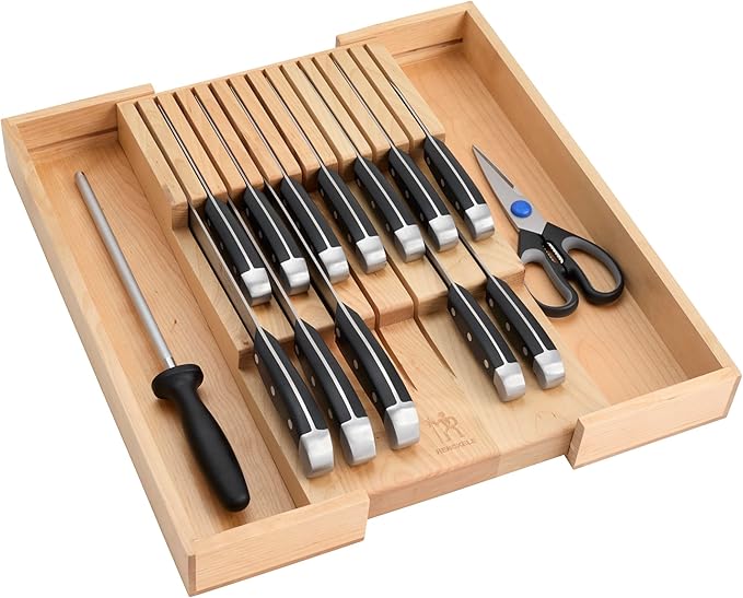 Henckels Statement 15-pc Knife Set with in-Drawer Knife Tray, Razor-Sharp, German Engineered Informed by over 100 Years of Experience, Lightweight and Strong, Dishwasher Safe
