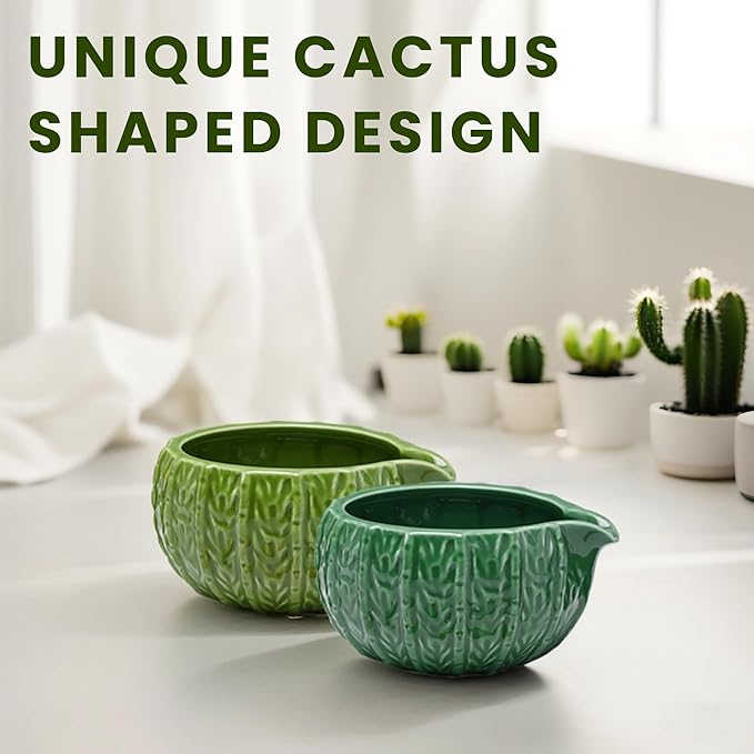 RANERANE 6-Piece Matcha Set, Matcha Whisk (Chasen) & Holder, Matcha Bowl with Spout, Sifter & Spoon, Bamboo & Ceramic, Dark Green