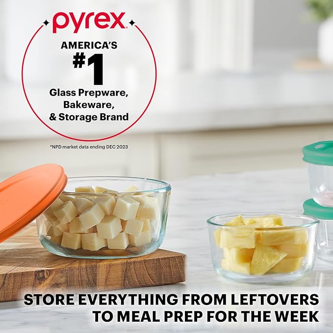 Pyrex Simply Store (8-Pack) Small Glass Food Storage Containers Set