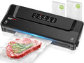 Bonsenkitchen Vacuum Sealer Machine With 5 Vacuum Bags,Black