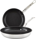 Hestan ProBond Forged TITUM - Professional Clad Stainless Steel, Nonstick, Frying Pan Set (8.5'' & 11''), Induction Compatible, Made without PFOAs