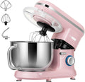 VIVOHOME Stand Mixer, 6-Quart Tilt-Head Kitchen Mixer with Bowl, Pink