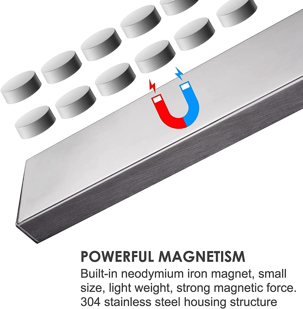 Enkrio 8 Inch Magnetic Knife Holder for Wall No Drill Stainless Steel