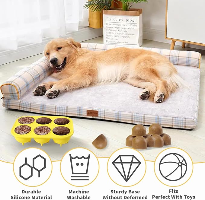 2 Pcs Large Silicone Molds with Lids for Woof Pupsicle Large Refill