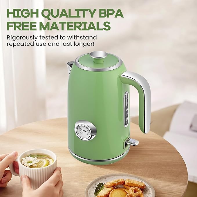 PUKOMC Electric Kettle, 1.7L Stainless Steel Electric tea kettle