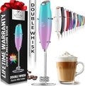Zulay Powerful Milk Frother for Coffee with Upgraded Titanium Motor - Handheld Electric Whisk, Milk Foamer, Mini Mixer & Coffee Blender for Frappe, Latte, Matcha, No Stand - Orchid Fade