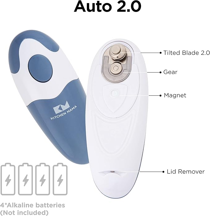 Kitchen Mama Auto 2.0 Electric Can Opener, Morandi Blue