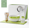 ZENS Premium Matcha Whisk Set, 6pcs Matcha Kit for Tea Ceremony, Green