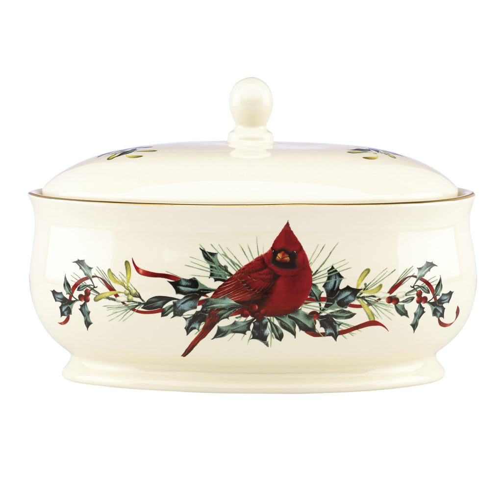 Lenox Winter Greetings Porcelain Covered Christmas Gravy Dish, 64oz