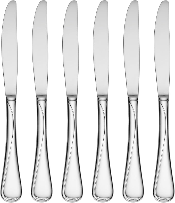 Oneida Flight Dinner Knives Silverware Set for 6, Flatware